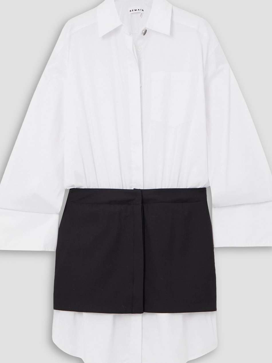 winslet poplin and stretch cotton-blend twill mini dress