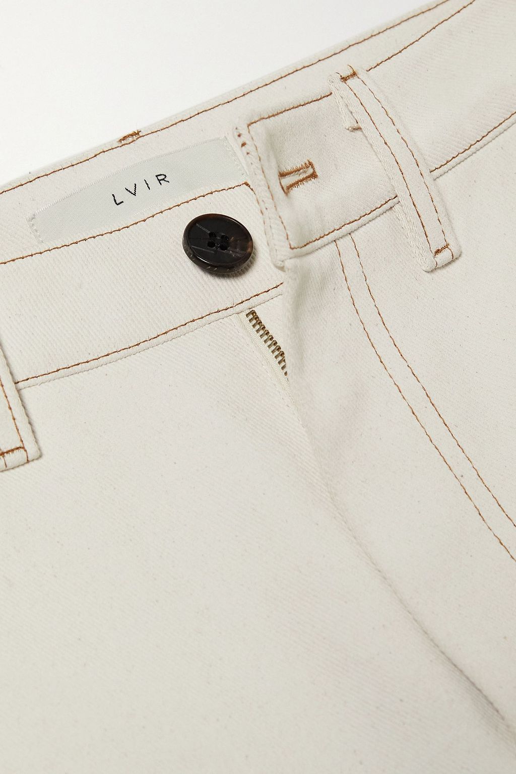LVIR Topstitched high-rise flared jeans