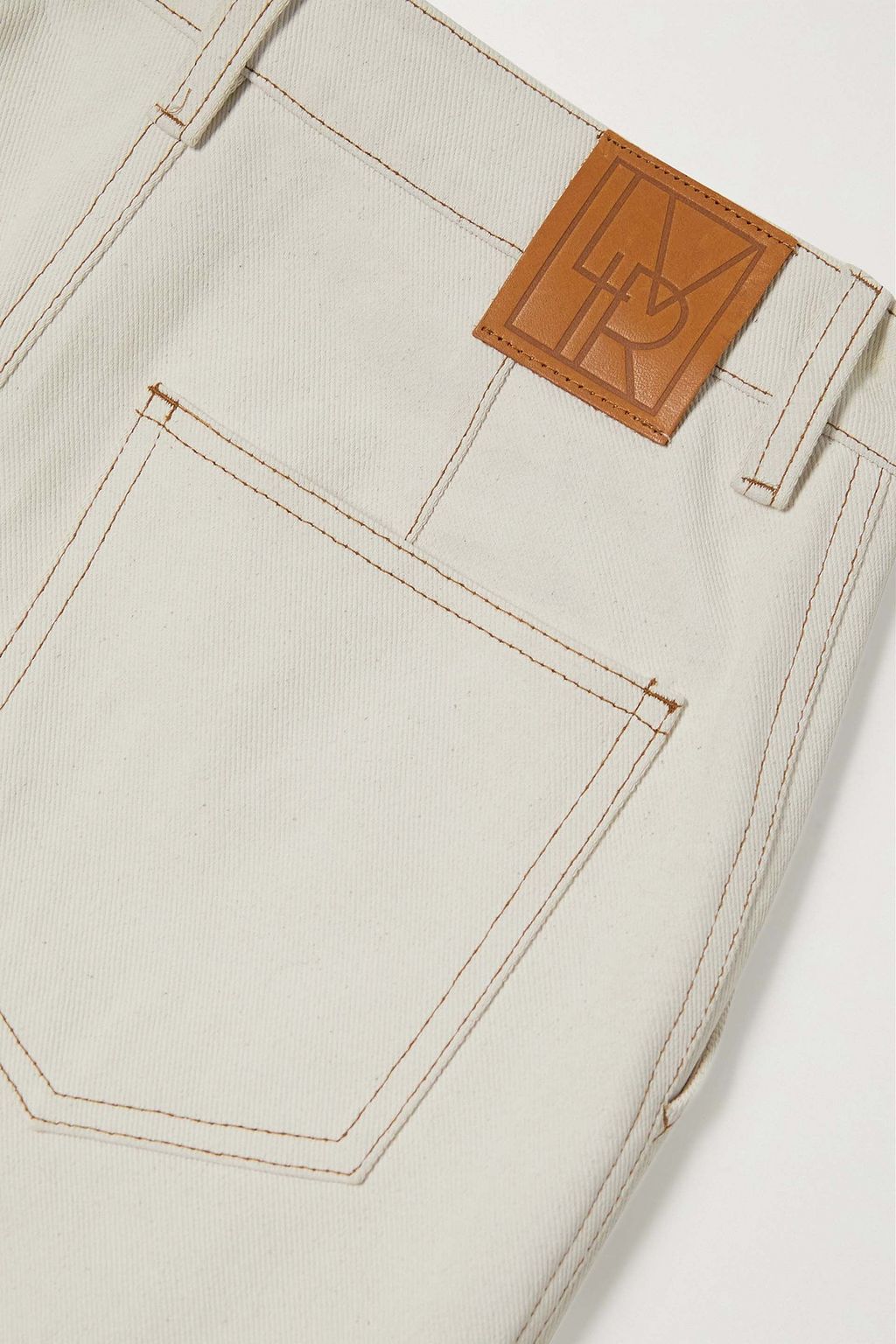 LVIR Topstitched high-rise flared jeans