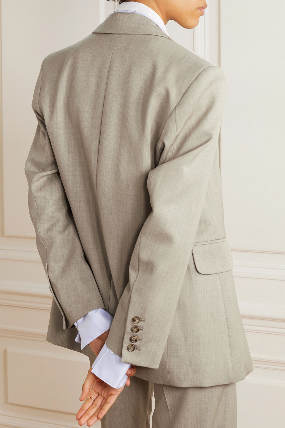 Beare Park Wool Blazer In Stone