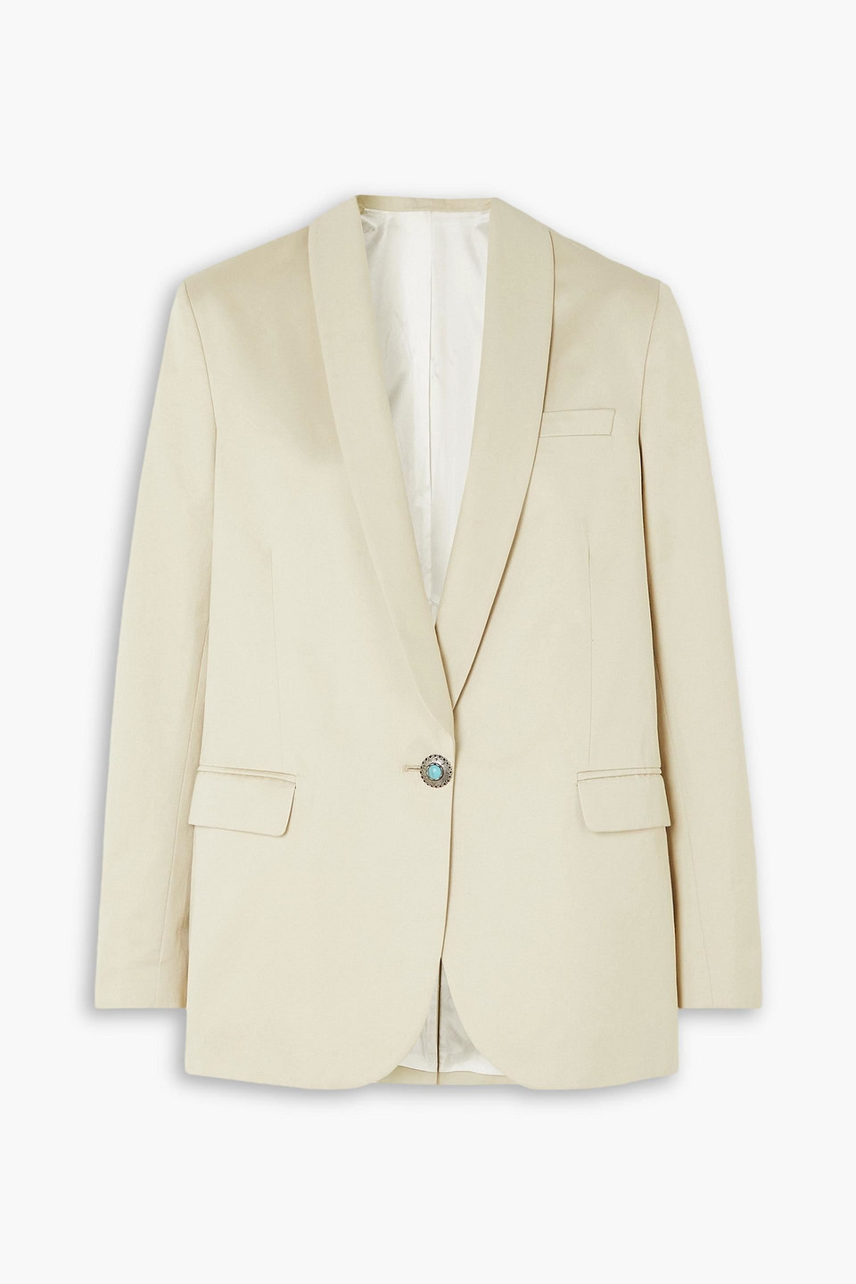 Fortela Blaire Cotton-twill Blazer In Beige