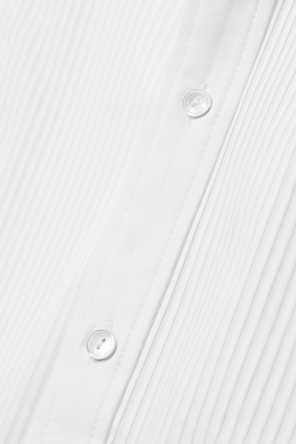 NILI LOTAN Blanche ribbed cotton-poplin shirt