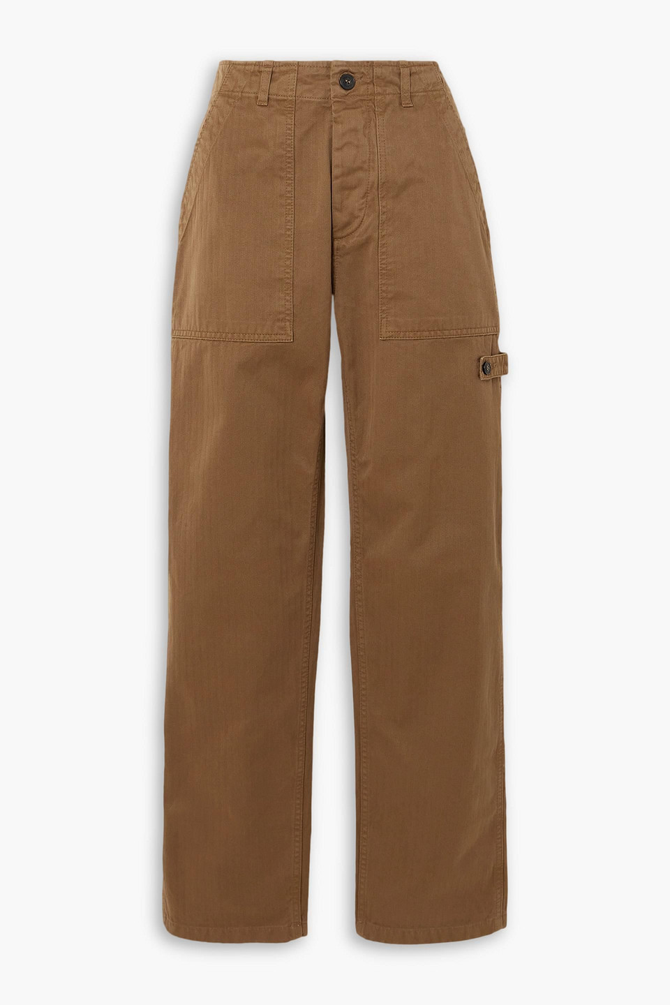 Fortela Jerry Cotton Straight-leg Cargo Pants In Light Brown