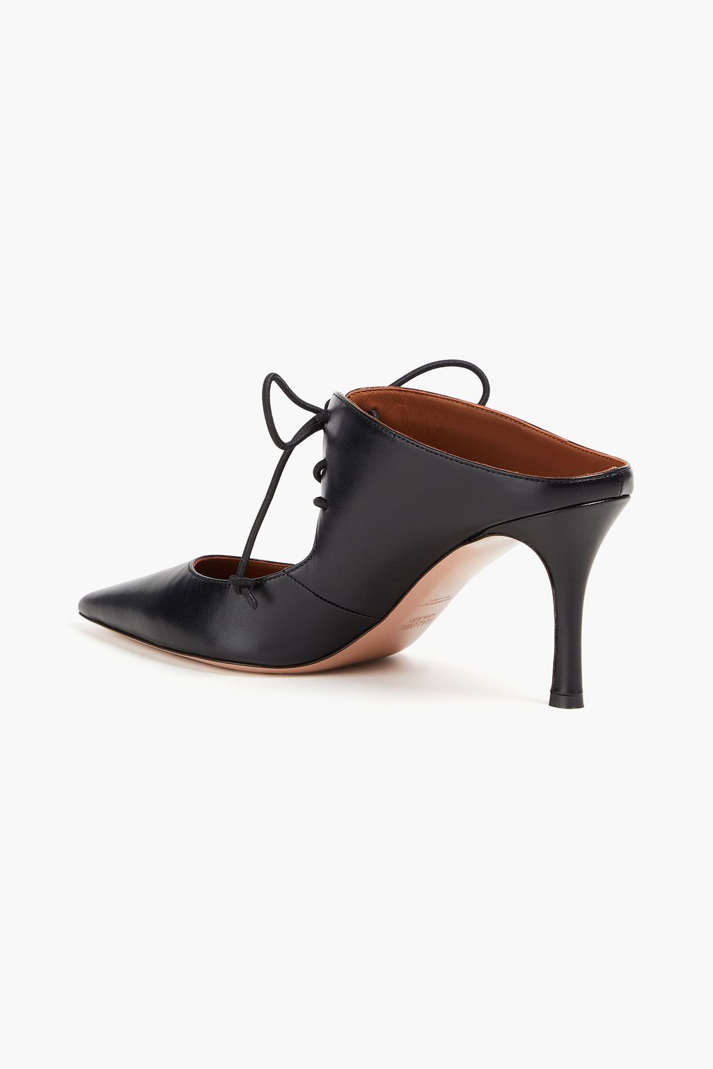 MALONE SOULIERS حذاء ميول Marcia من الجلد مزين بربطة على شكل فراشة وبكعب مقاس 80