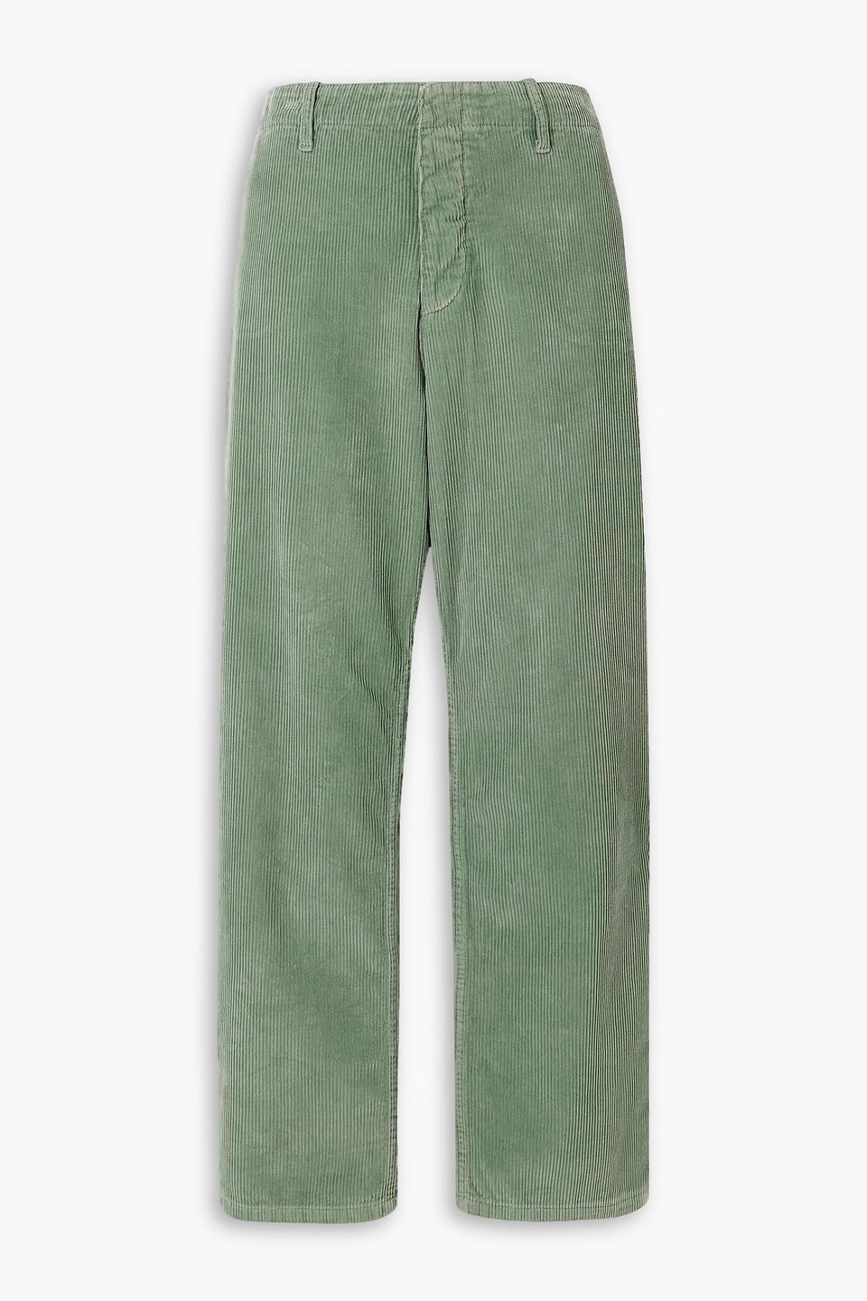 Fortela Jamie Cotton-corduroy Straight-leg Pants In Mint