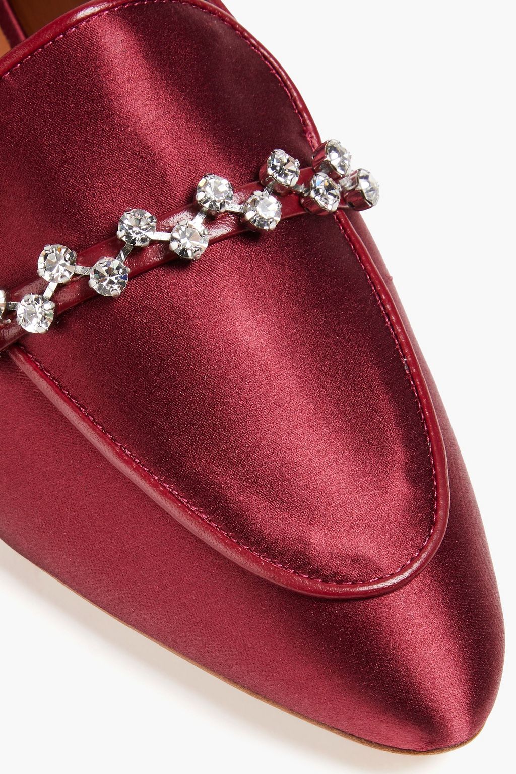 MALONE SOULIERS حذاء لوفر "برونا" من الساتان مزين بالكريستال 103