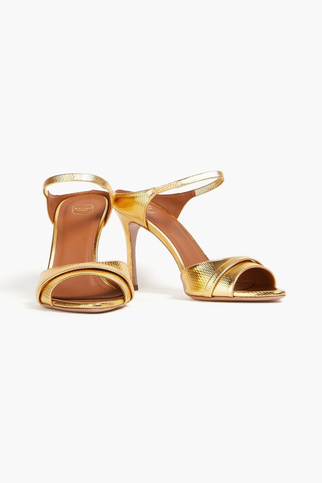 MALONE SOULIERS Una 90 metallic leather sandals