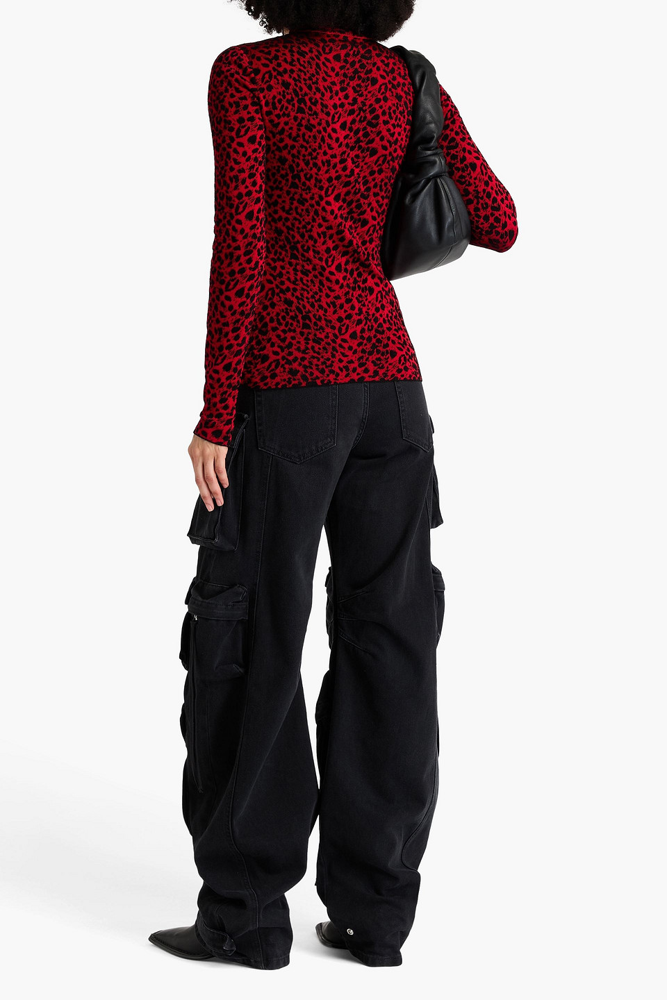  Mcqueen - Jacquard-knit Half-zip Turtleneck Sweater - Red - S 