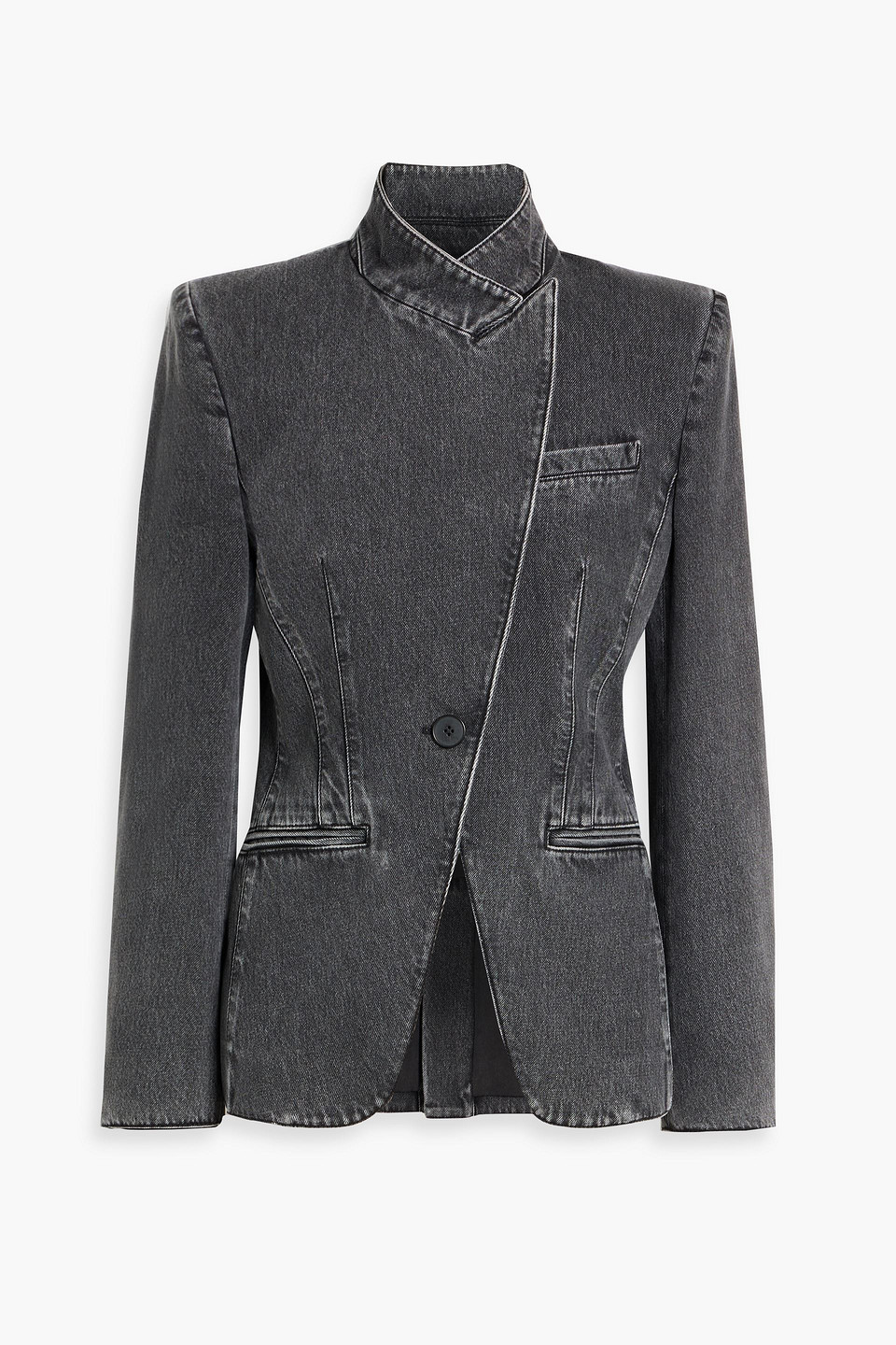 mcqueen - denim blazer - gray - it 38