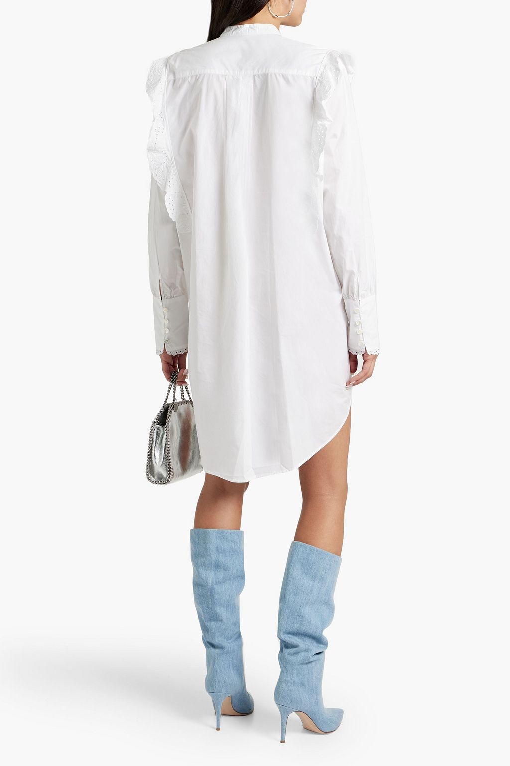 MARANT ÉTOILE Orsenia broderie anglaise cotton-poplin mini shirt dress