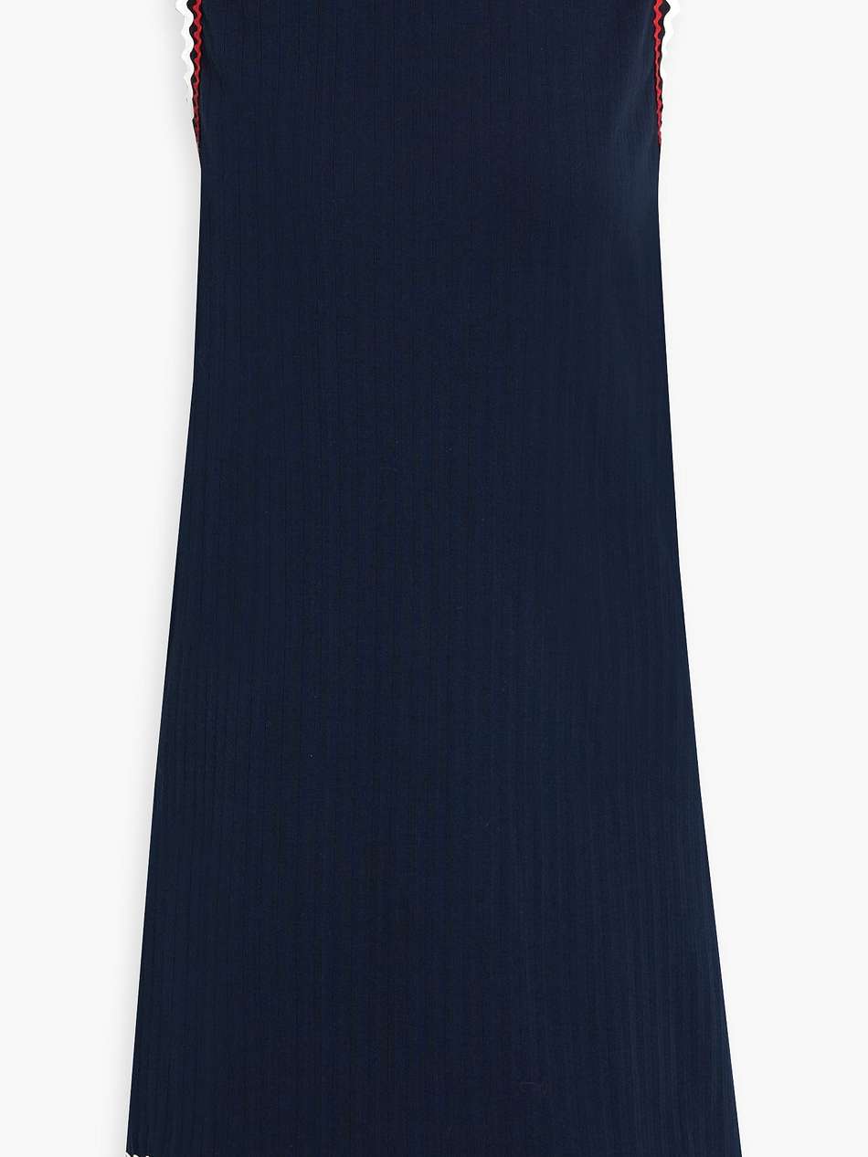 rickrack-trimmed cotton mini dress