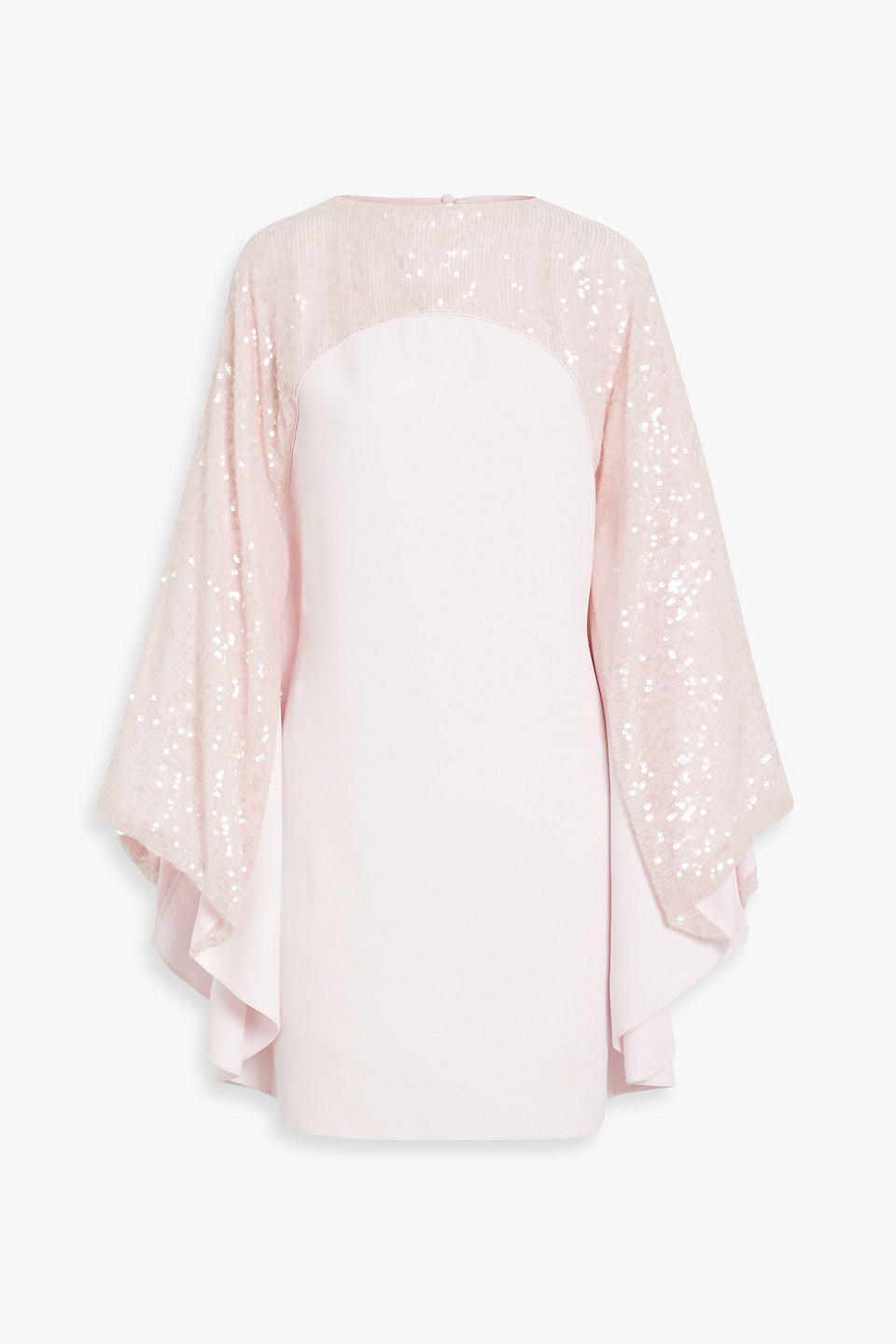Safiyaa Almana Sequin-embellished Crepe Mini Dress In Baby Pink