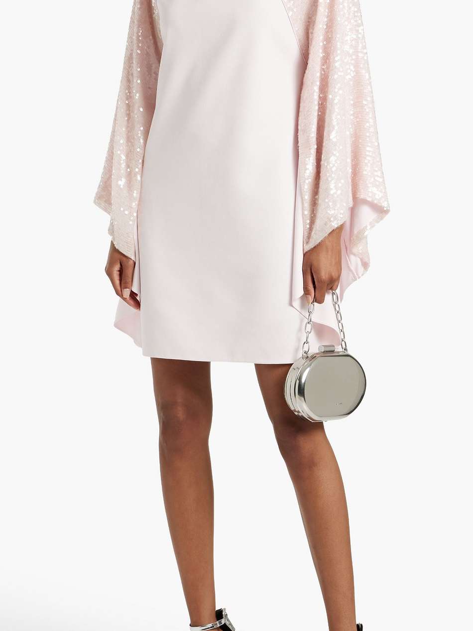 almana sequin-embellished crepe mini dress