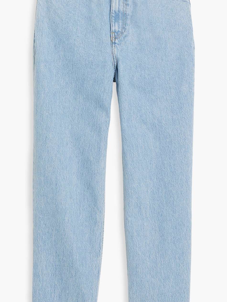 faded cropped high-rise tapered jeans