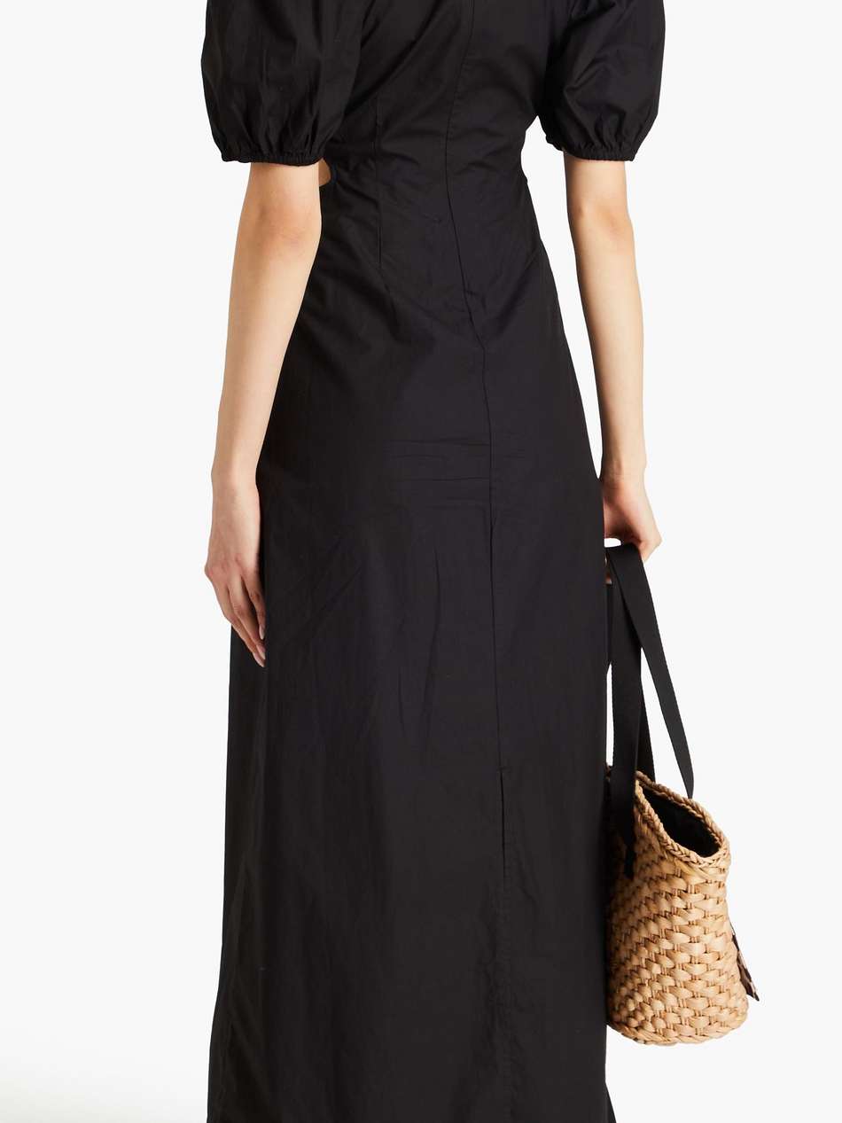 cutout cotton-poplin maxi dress