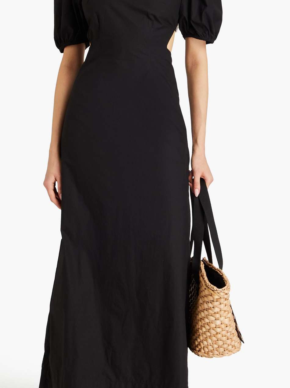 cutout cotton-poplin maxi dress