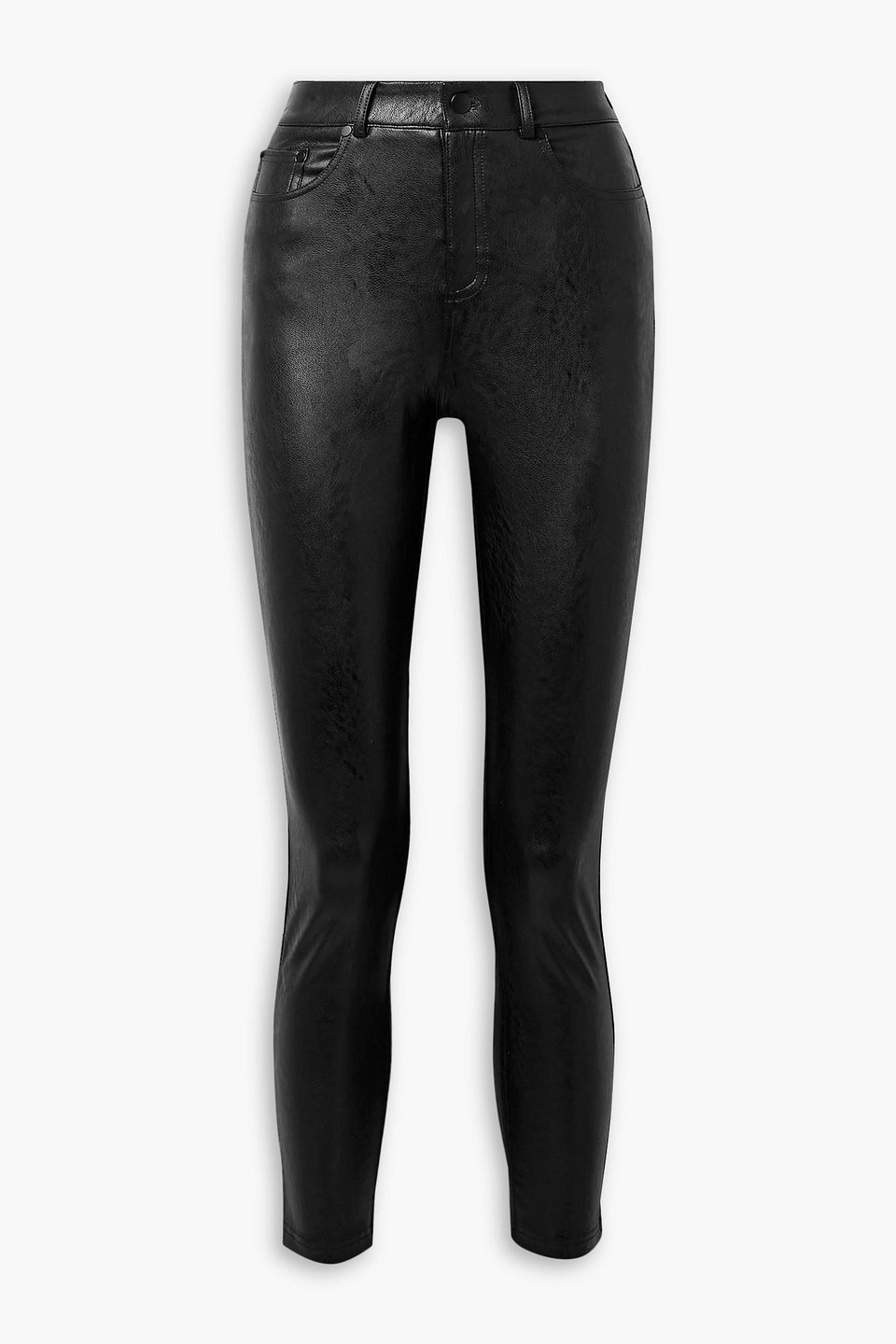 Commando Faux Stretch-leather Skinny Pants In Black