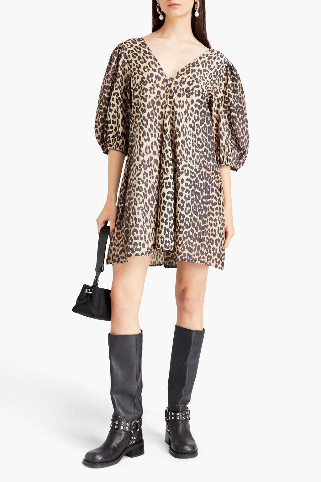 black bodycon mini dress long sleeve Off-Piste