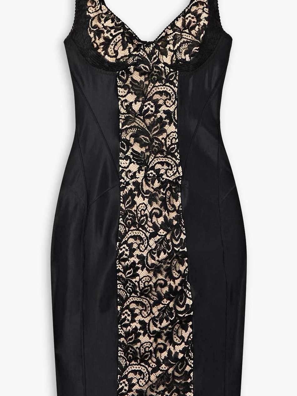 la moglie di zorro corded lace-trimmed stretch-jersey midi dress