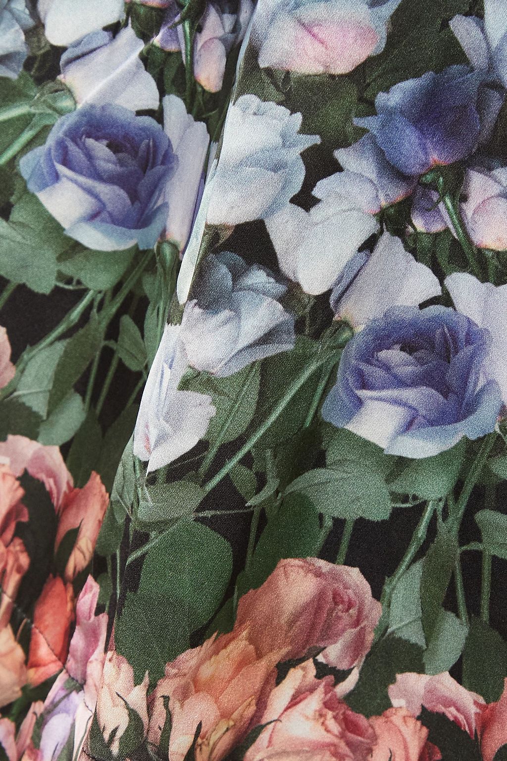 FLEUR DU MAL فستان قصير من الحرير المطّاطي بطبعة أزهار