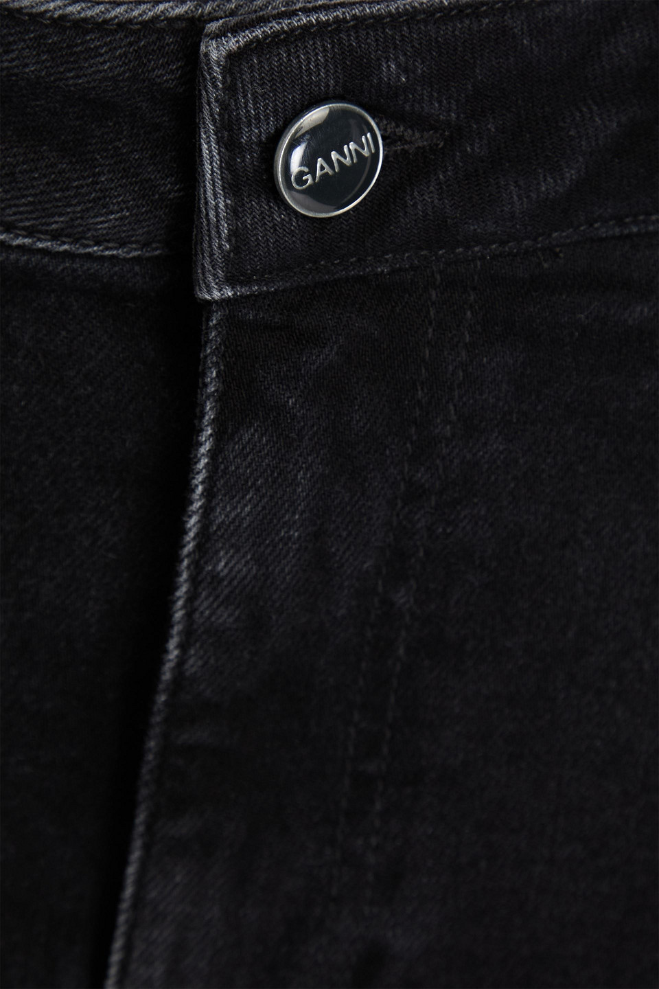 Ganni High-rise Slim-leg Jeans In Black