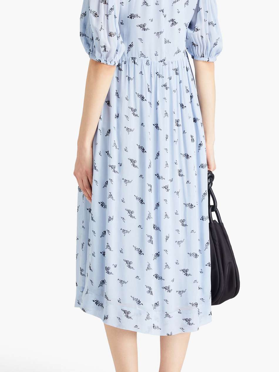 floral-print georgette midi dress