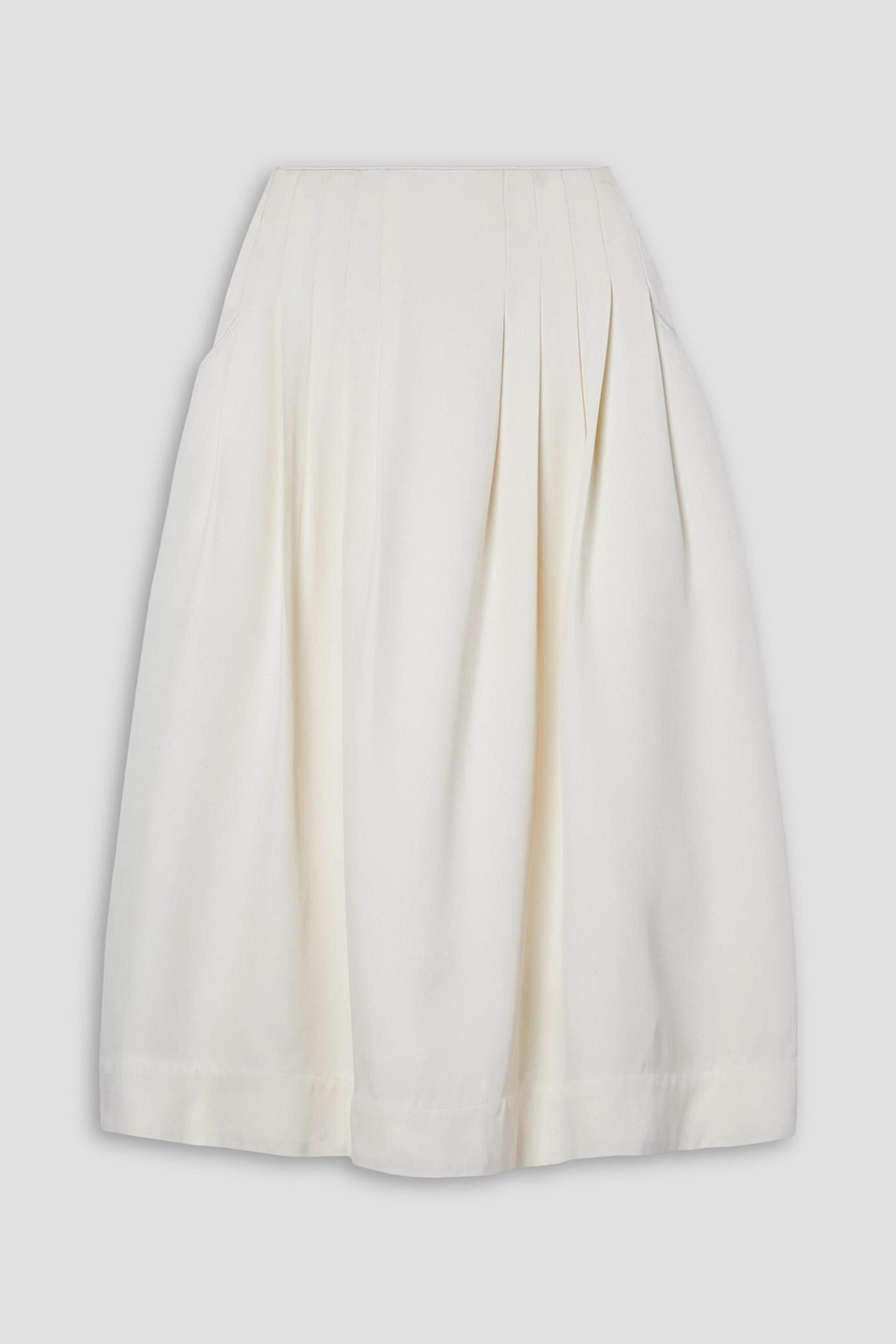 Brigette Pleated Midi Skirt - Ivory