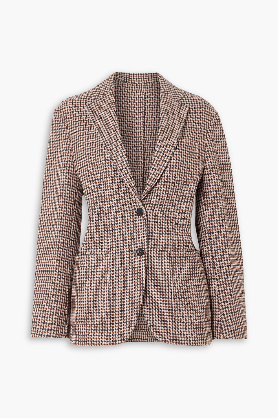 Fortela Bruno Wool-blend Tweed Jacket In Merlot