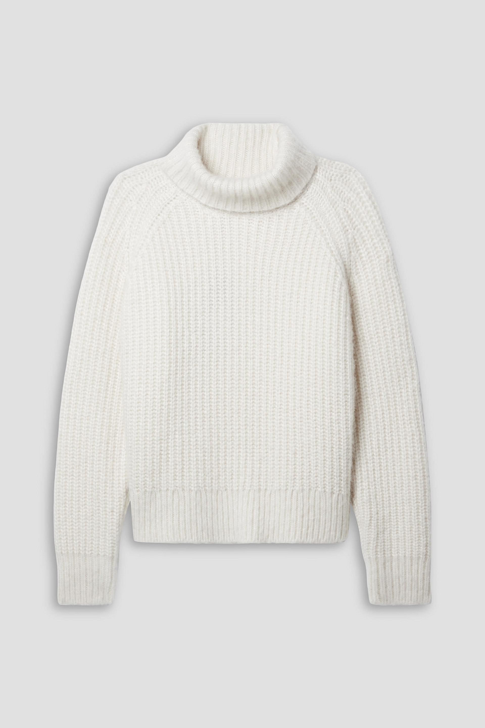 Nili Lotan Amaya Ribbed Cashmere Turtleneck Sweater In Ivory