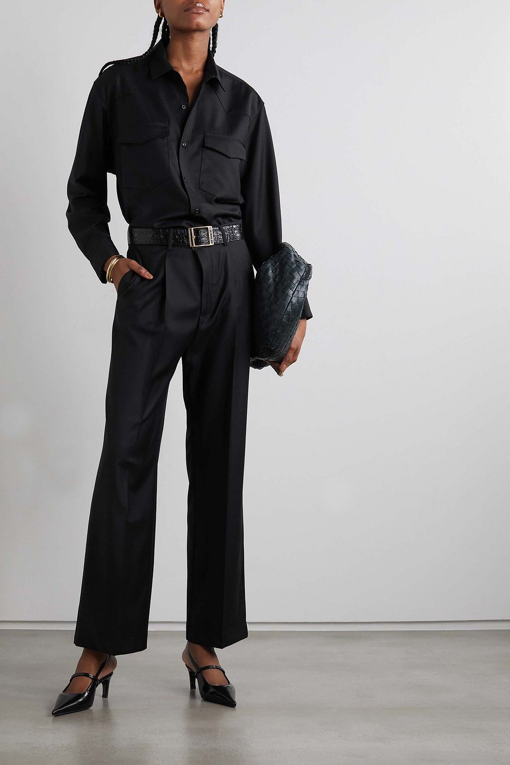 BEARE PARK Oversized wool shirt