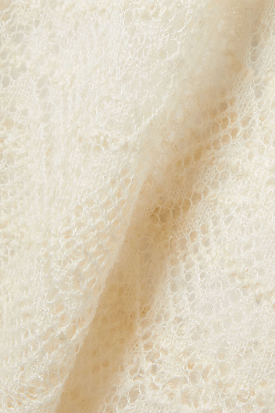 Co Open-knit Sweater In Ivory