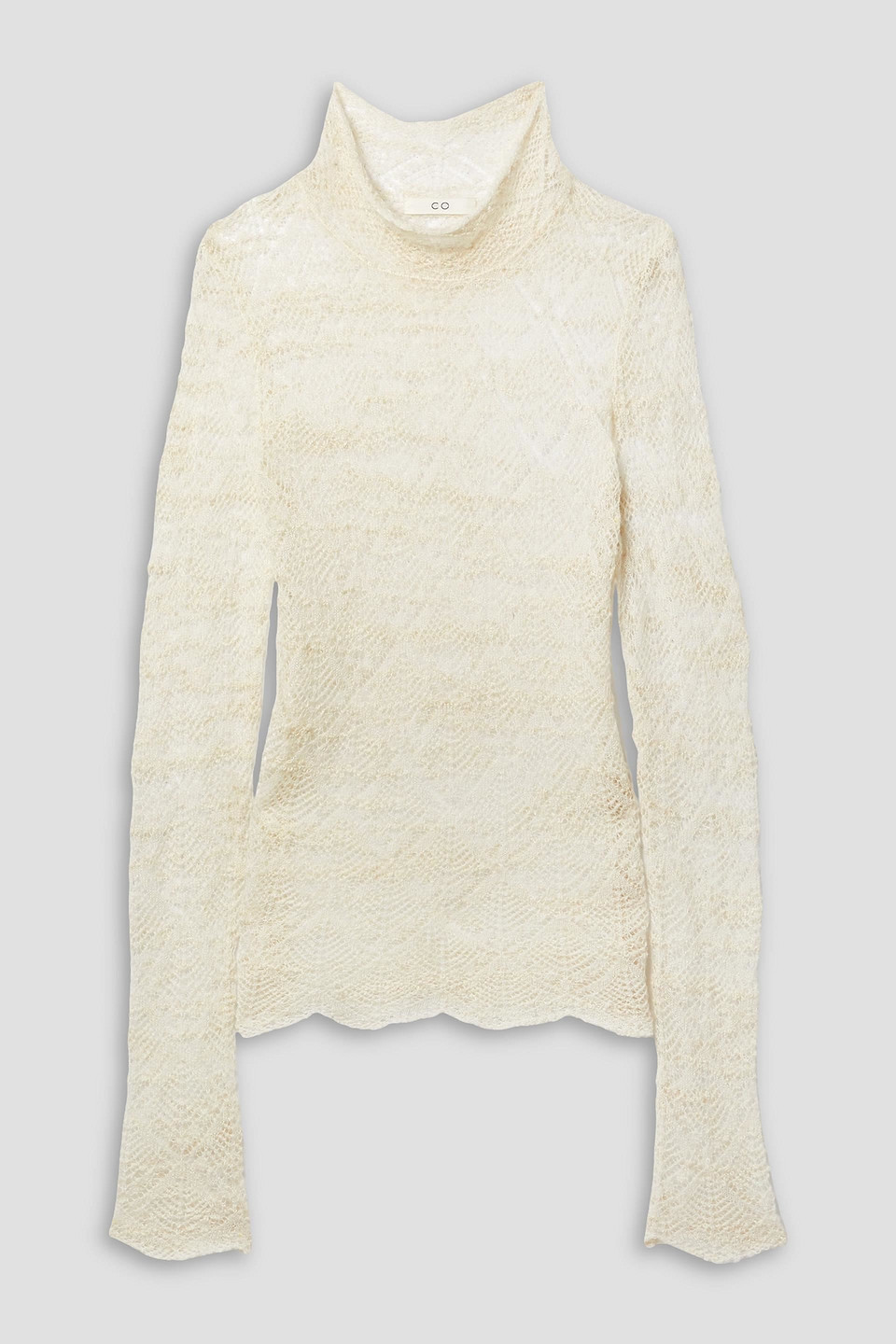 Co Open-knit Sweater In Ivory