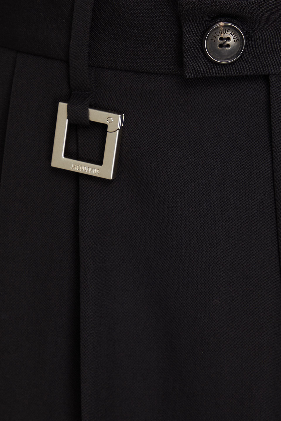 Jacquemus Le Bermuda Juego Jacd Pinstripe Black In Black