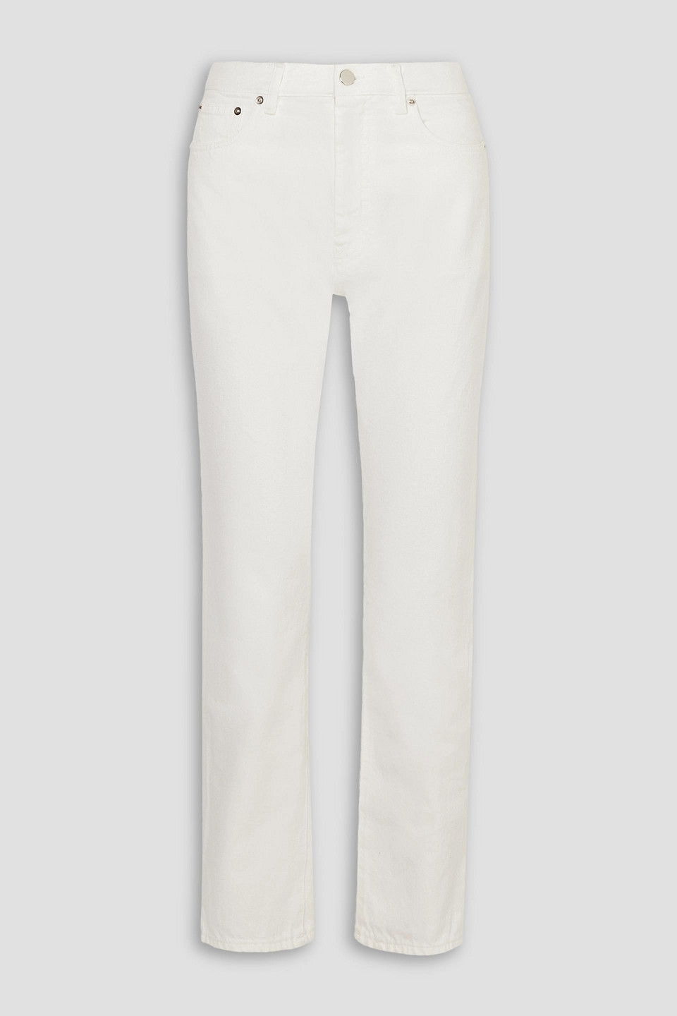 Loulou Studio Wular High-rise Straight-leg Jeans In White