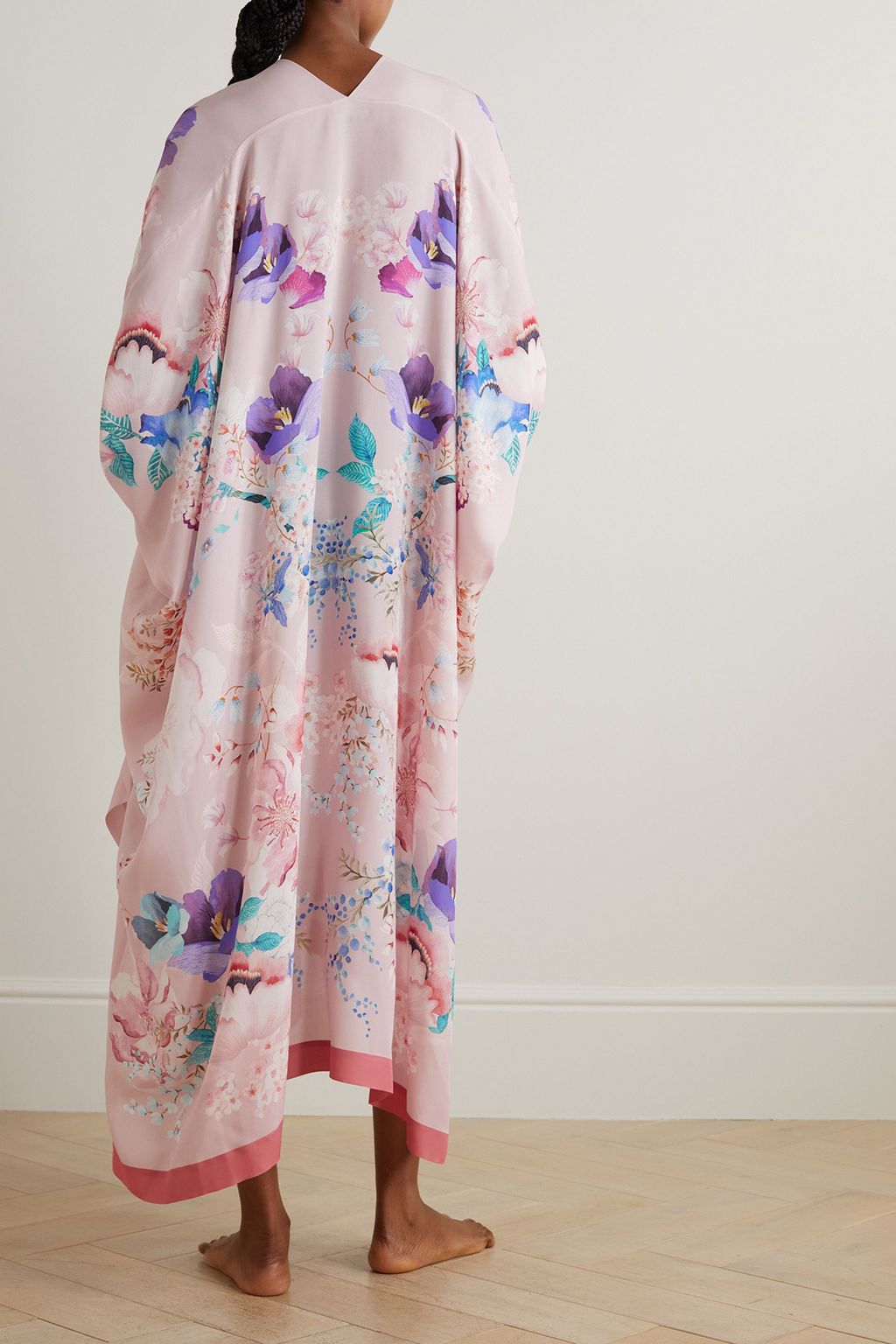 MENG Printed silk-georgette kaftan