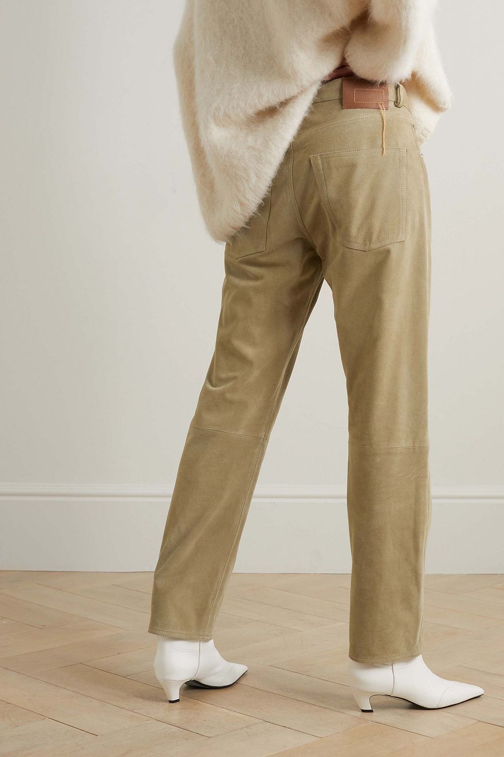 FORTELA John suede straight-leg pants