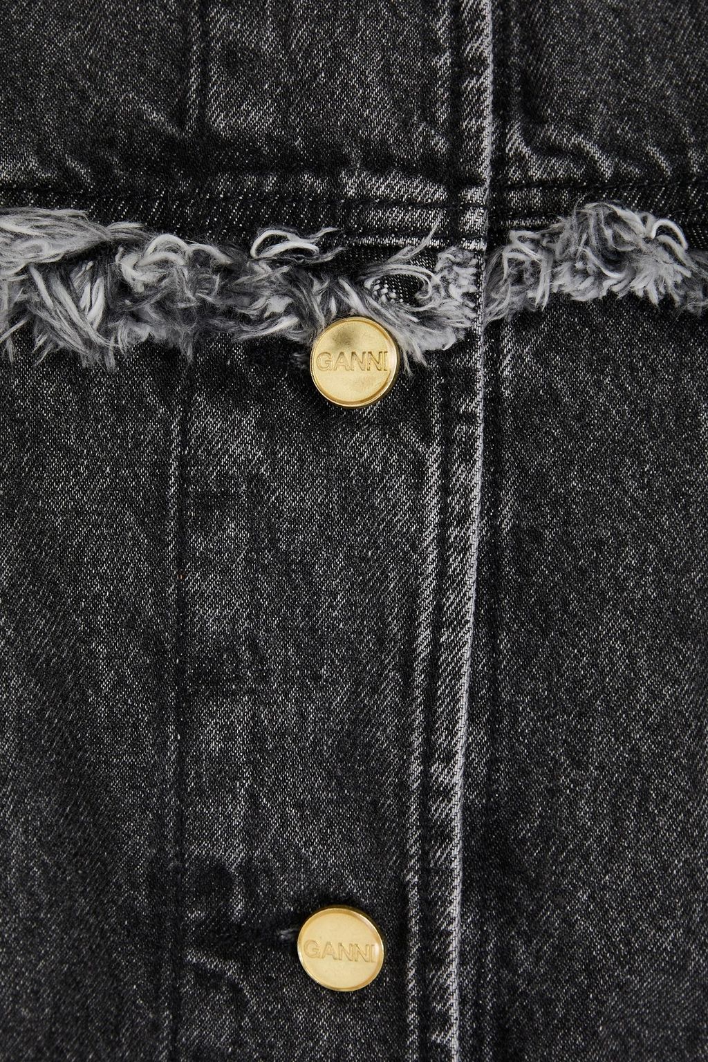 GANNI Frayed denim jacket