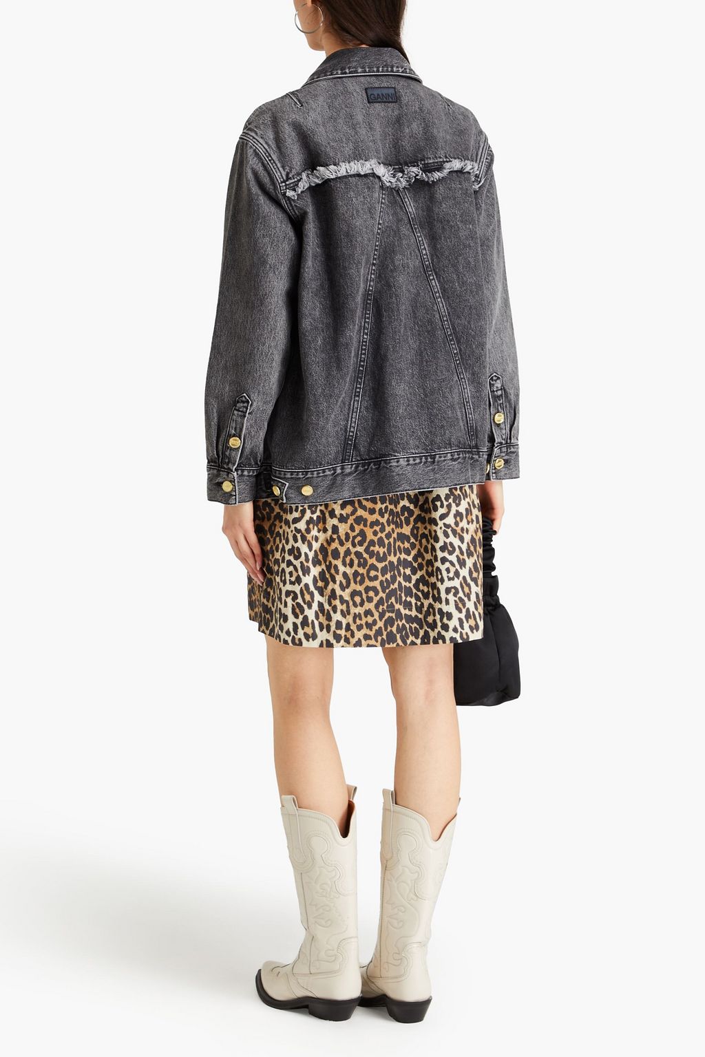 GANNI Frayed denim jacket