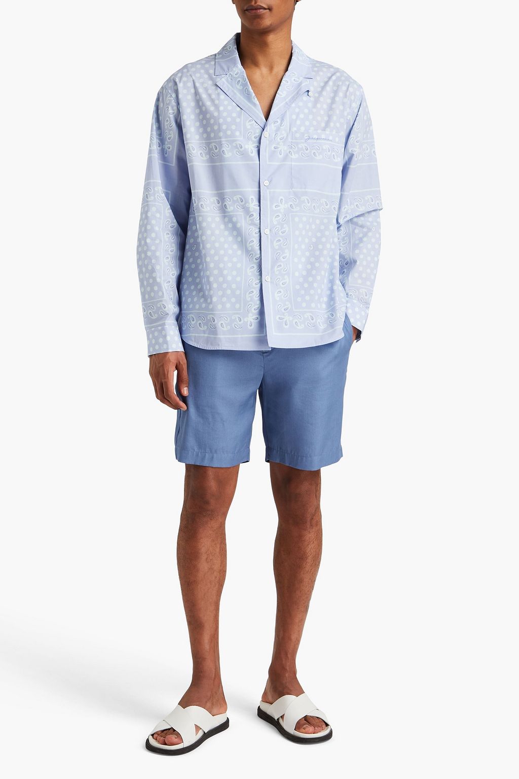 JACQUEMUS قميص Luis من قطن بوبلين مزين بطبعات
