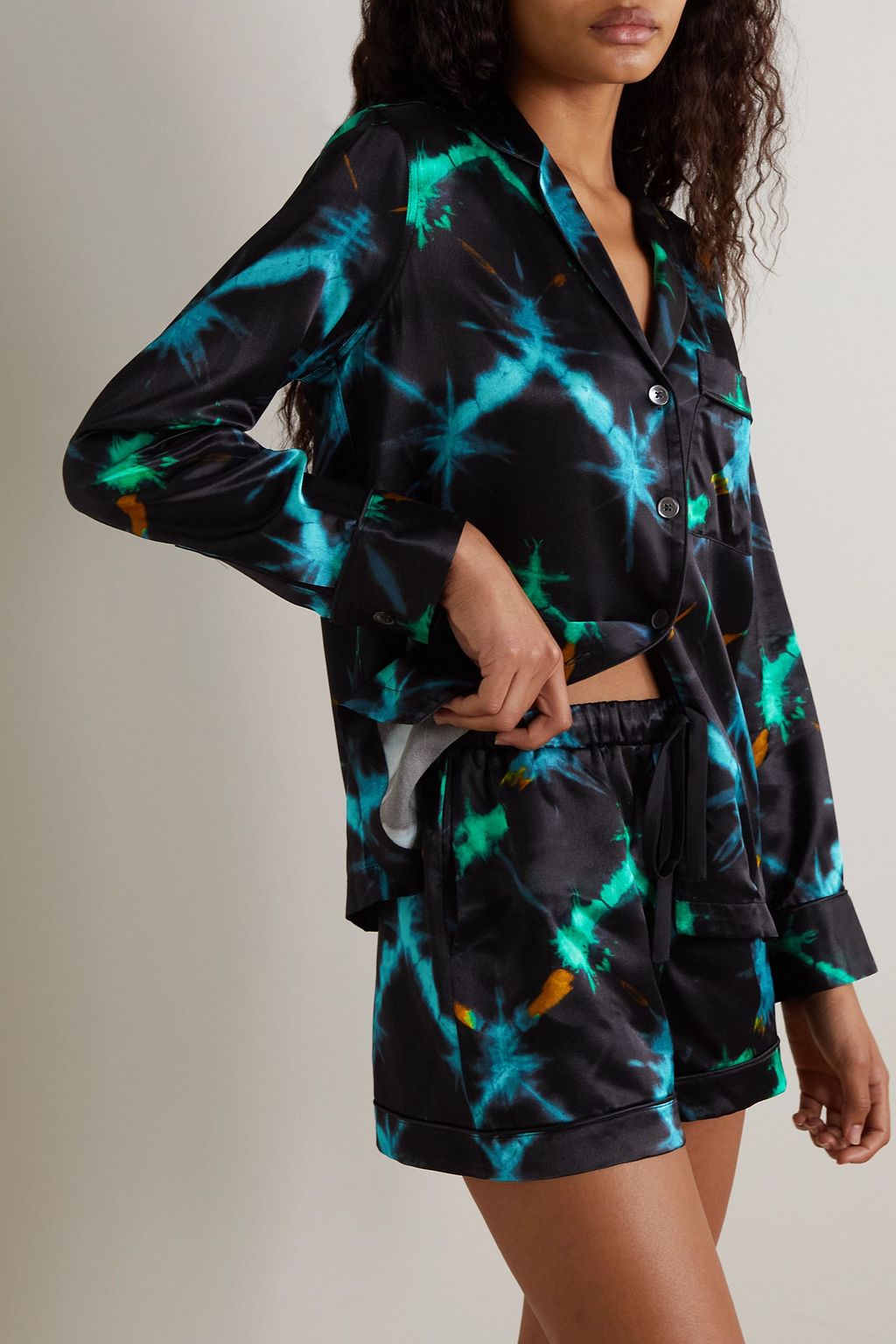 RAILS Clarise printed satin pajama set