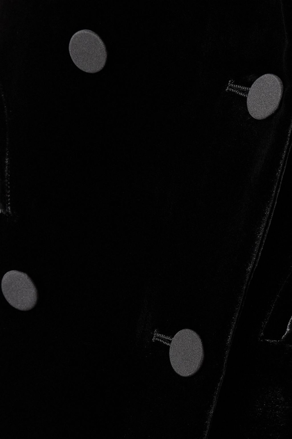 BLAZÉ MILANO Afterglow double-breasted belted velvet midi dress