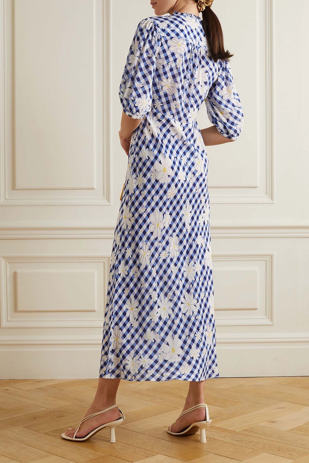 RIXO Nicolette printed woven midi dress