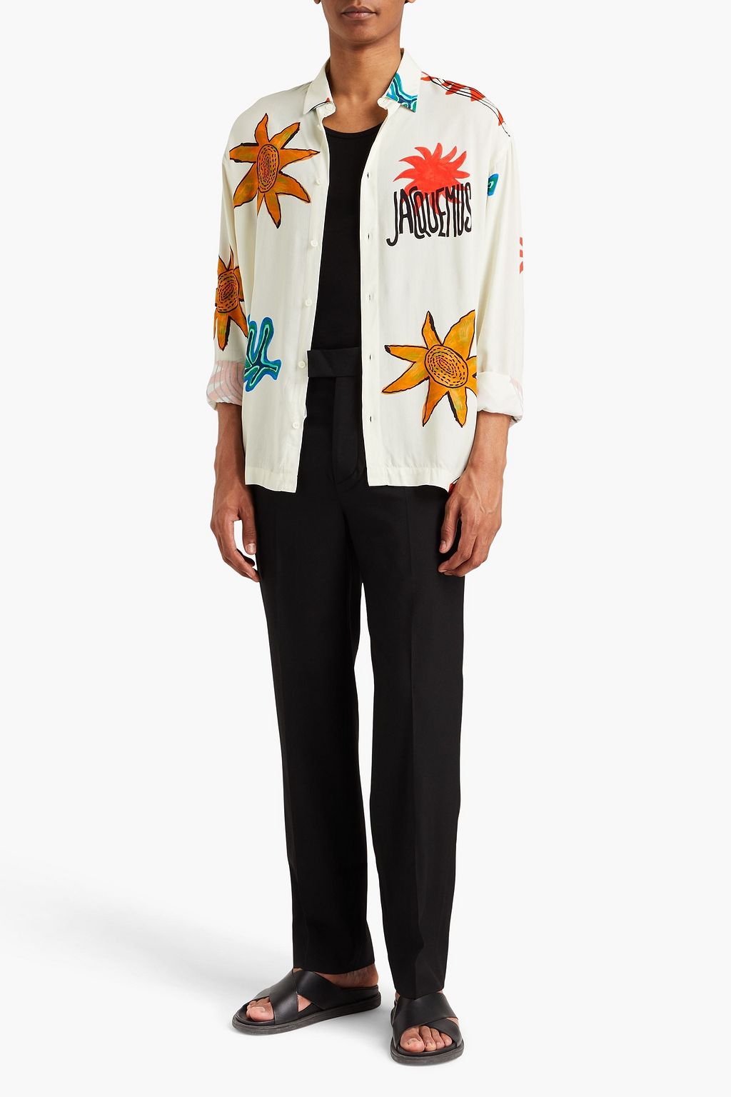 JACQUEMUS Baou printed crepe shirt