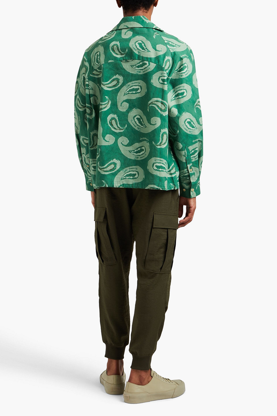 JACQUEMUS PINGO PRINTED EMBROIDERED COTTON SHIRT