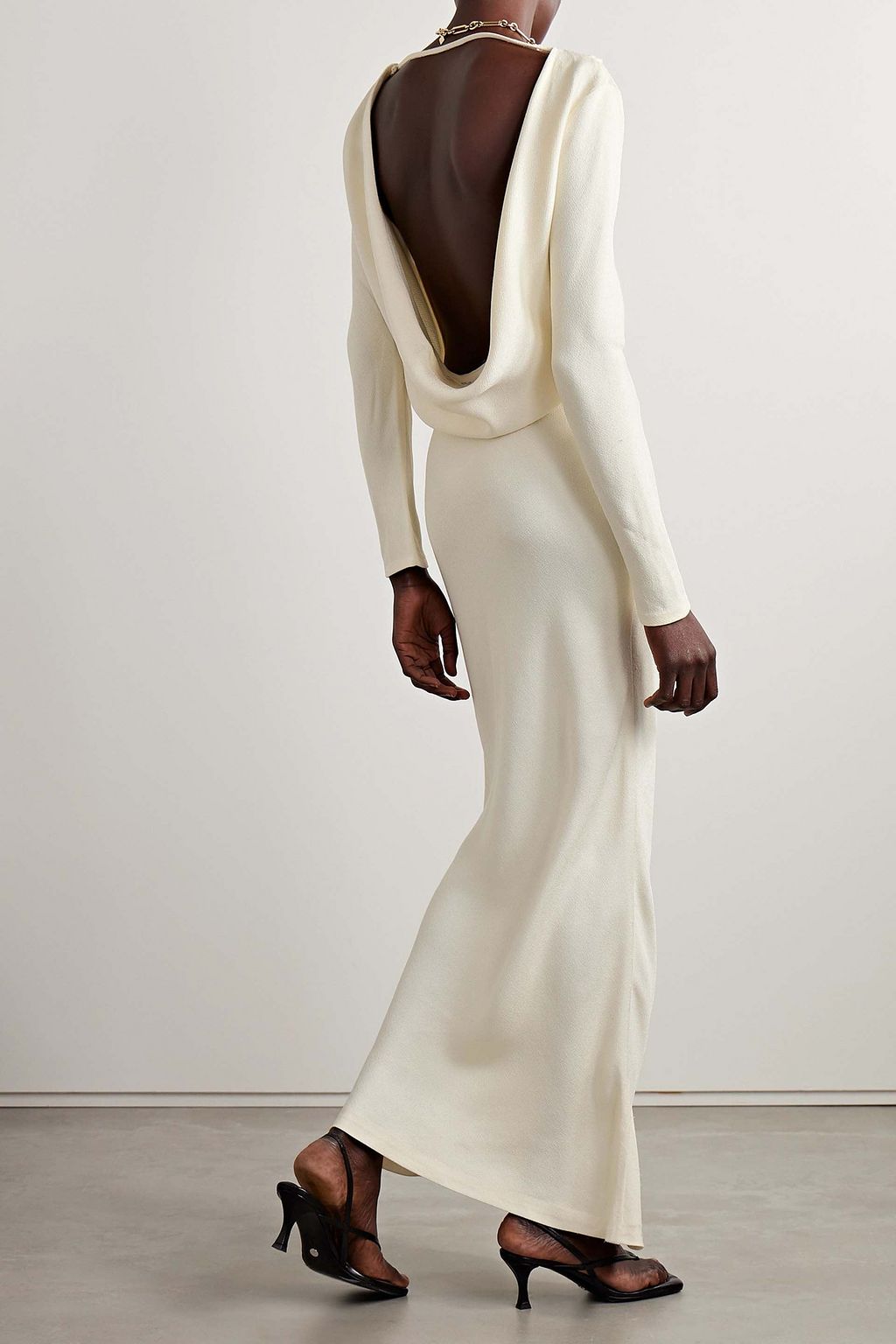 CO Draped crepe maxi dress