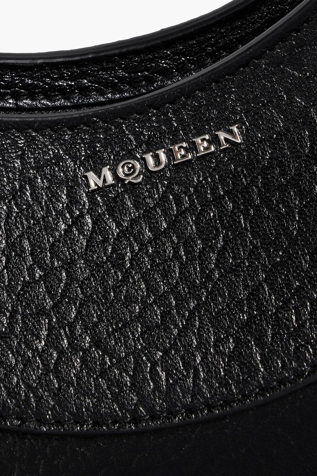 MCQUEEN Mini T-Bar pebbled-leather shoulder bag