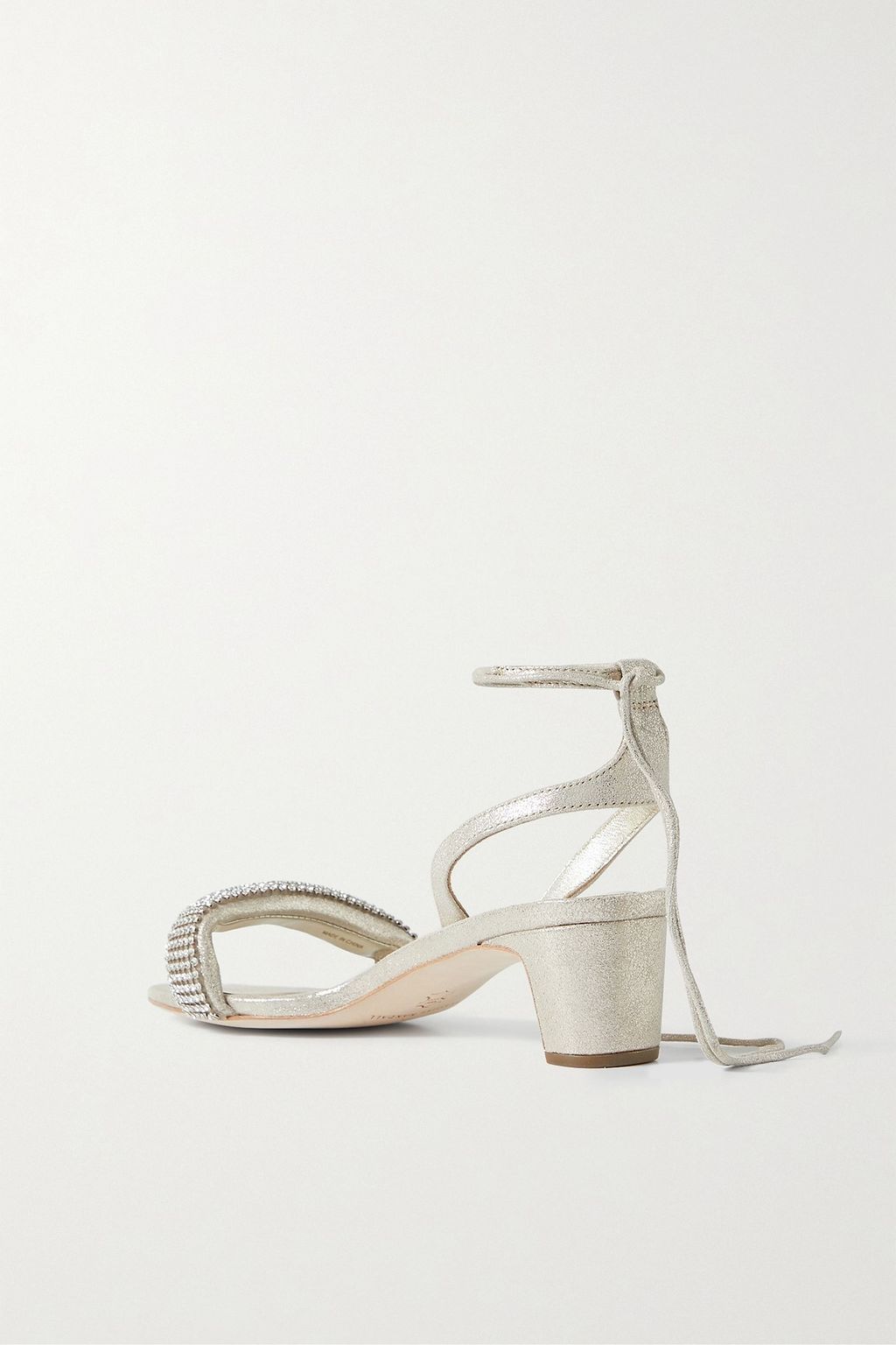 LOEFFLER RANDALL + NET SUSTAIN Jackie メタリックレザー サンダル クリスタル付き
