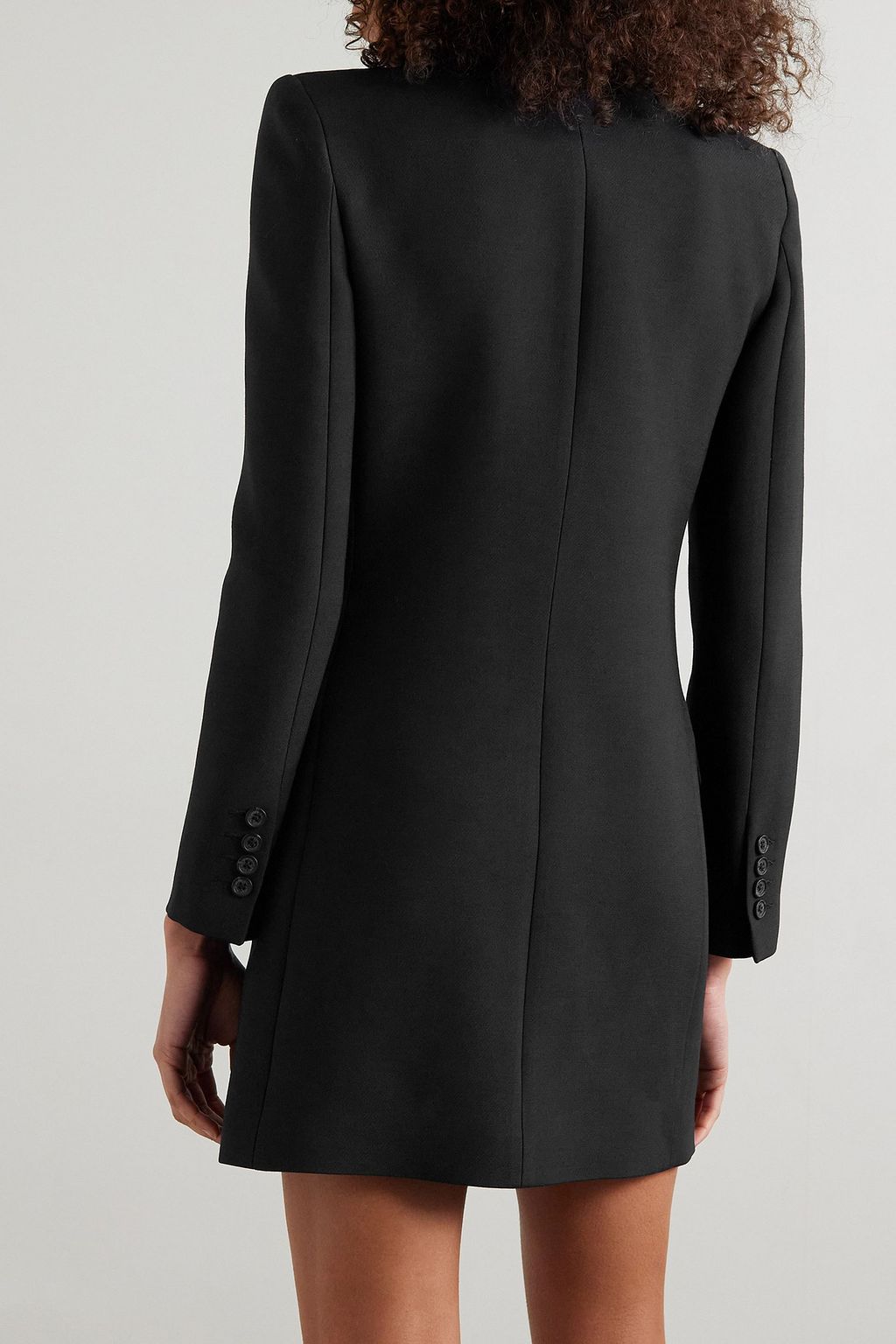 NILI LOTAN Michelle double-breasted wool and silk-blend mini dress