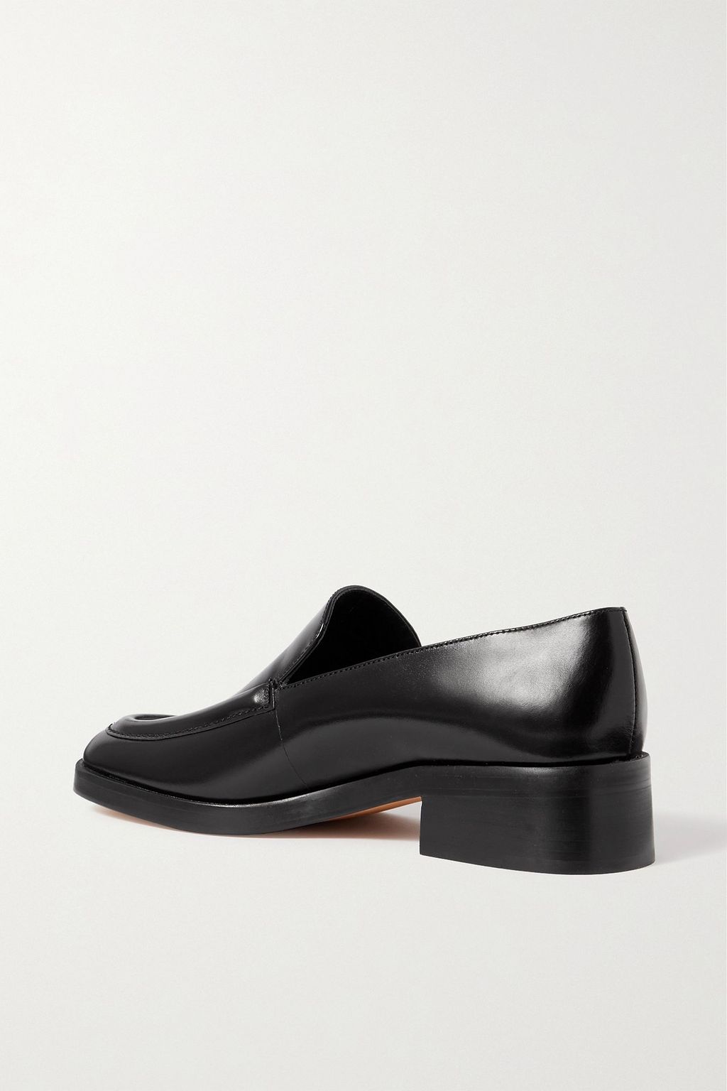 VINCE. Doris glossed-leather loafers
