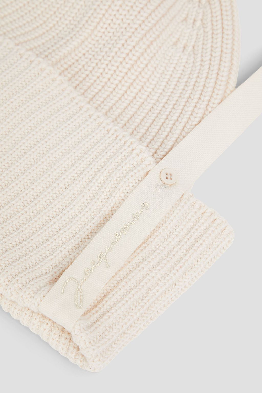 JACQUEMUS Pipa ribbed cotton beanie